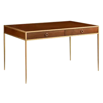 Walnut & Brass Writing Desk